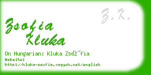 zsofia kluka business card